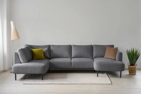 Colțar gri închis (cu colț pe partea stângă /în formă de "U") Hero – Scandic