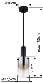 Lustră pe cablu Globo 15907H FLORENTINA 1xE27/40W/230V