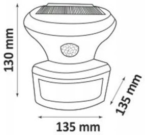 Proiector solar LED cu senzor LED/5W/3,7V 2000 mAh IP44