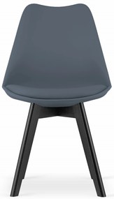 Scaun BALI MARK gri inchis cu picioare negre