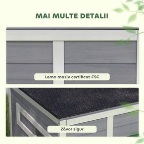 PawHut Căsuță pentru Rațe cu Acoperiș Rabatabil, Ferestre și Rampă, din Lemn, 93x70x72 cm, Multicolor | Aosom Romania