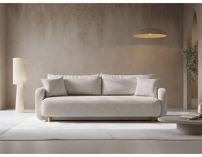 Canapea bej extensibilă, cu spațiu de depozitare 231 cm Elen – Micadoni