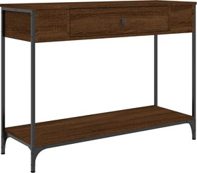 vidaXL Măsuță consolă, stejar maro, 100x34,5x75 cm, lemn prelucrat