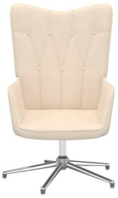 327591 vidaXL Scaun de relaxare, crem, material textil