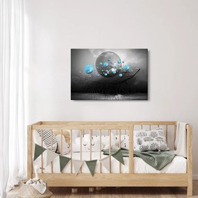 Tabloul - bile abstracte albastru deschis (90x60 cm)