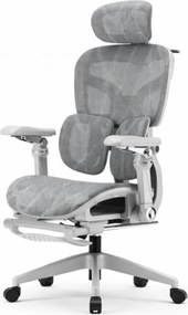 AEROMAX PRO SLIDING Scaun ergonomic, Sezut Translatie, cotiere 6D, Tetiera 3D, Suport lombar dublu ajustabil, Suport picioare, Umeras, Full Mesh, Gri