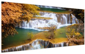 Tablou - Cascada Huay Mae Khamin, Thailanda (120x50 cm)