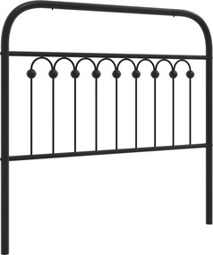 vidaXL Tăblie de pat de schimb metalică, negru, 100 cm