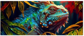 Tablou - Iguana colorată (120x50 cm)