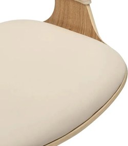 Scaun de bar pivotant Manhattan stejar/ bej crem