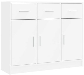 823008 vidaXL Servantă, alb, 91x28x75 cm, lemn compozit
