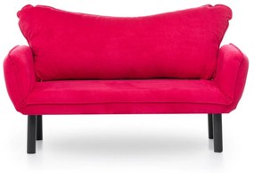 Canapea extensibila cu 2 Locuri Lisbon, Fuchsia, 140 x 80 x 65 cm