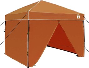 vidaXL Cort cu Copertină Manual Portocaliu 243 x 243 x 251 cm țesătură