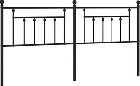 vidaXL Tăblie de pat de schimb metalică, negru, 200 cm