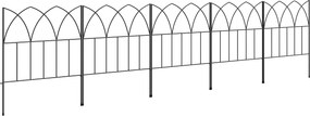 Outsunny Lot de 5 panouri de gard de grădină decorative din metal, bordură de grădină, pat de flori - dim. 205 x 45,5 cm | Aosom Romania