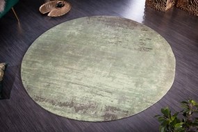 Covor rotund din bumbac Modern Art 150cm, verde bej