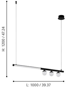 Eglo 99376 - Pendul LED cu cablu PHIANEROS LED/22W/230V