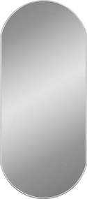 vidaXL Oglindă de perete, argintiu, 80x35 cm, ovală