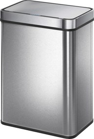 HOMCOM Coș de gunoi cu senzor 50 L cu capac cu închidere silențioasă, coș de gunoi automat din oțel inoxidabil, argintiu | Aosom Romania