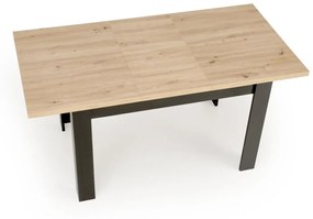 Masa extensibilă Bagio stejar artizan/negru L120-160 cm