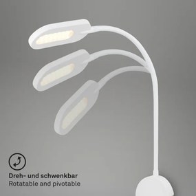 Lampă LED flexibilă dimabilă de perete Briloner 2177016 LED/6W/230V alb