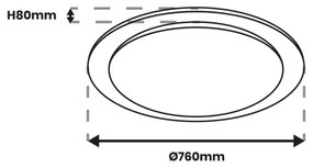 Plafonieră LED dimabilă ONTARIO LED/80W/230V 3000-6000K + telecomandă