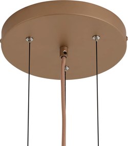 Lampă suspendată retro din bronz închis cu sticlă chihlimbarie - Barb