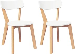 vidaXL Scaune de sufragerie 2 buc Cauciuc din lemn masiv