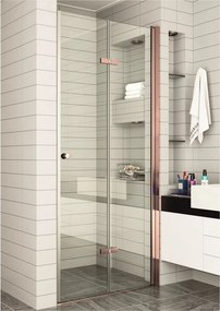 Usa de nisa pliabila Inter Ceramic 100 cm sticla transparenta 6 mm profil rose gold lucios