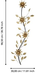 Decorațiune de perete Eglo 426014 CHIKUMA 98,5x30 cm auriu