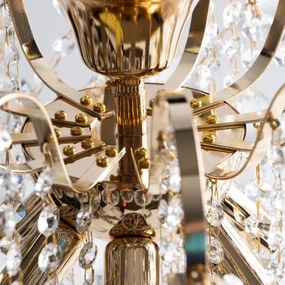 Lustră de cristal aplicată Brilagi CRYSTAL 6xE14/60W/230V auriu