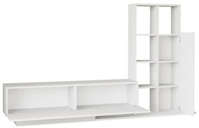 Set mobilier living Damon, Pako World, Alb, 140x29x39 cm