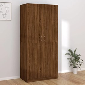 vidaXL Șifonier, stejar maro, 90x52x200 cm, lemn prelucrat