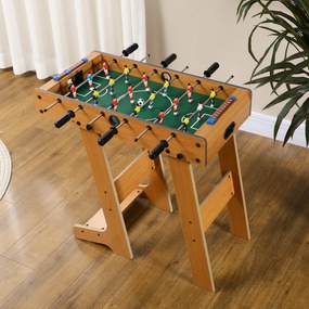Fotbal- Biliard pliabil compact si pliabil din lemn, cu 18 jucatori, 69x37x70cm HOMCOM | Aosom RO