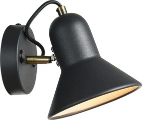 Aplica de perete cu spot ASTAMA 1xE27/40W/230V, negru/alamă