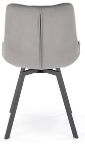 Scaun catifea K519 velvet gri