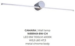 Aplica de perete LED pentru oglinda sau tablou CAMARA crom 8W