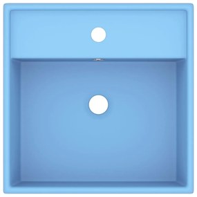 Chiuveta lux preaplin, bleu mat, 41x41 cm, ceramica, patrat matte light blue