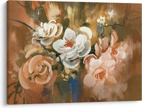 Tablou -Buchet de flori pictat (70x50 cm)