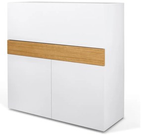 Birou cu dulap Focus White/Oak, 110 x 42 x 109 cm