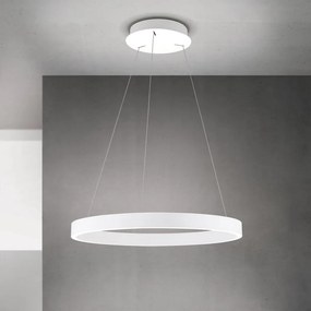 Lustra LED circulara iluminat sus si jos KOLK alb 60cm
