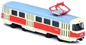 Tramvai unic din metalic Tatra T3, 16cm - cu tragere