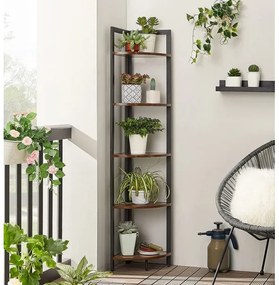 Bibliotecă NAVARO maro/negru