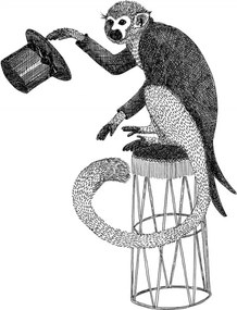 Fototapet, Circus Animal, Mr Monkey, Rebel Walls