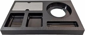 Ceainic electric cu organizator Oliver Voltz OV51230Y, 1200 W, 1 litru, Rotire la 360°, Inox/Negru