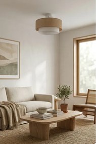 Brilagi - Lustră LED aplicată BOHO ECO, 1xE27/10W/230V, Ø 40 cm, bej/crem