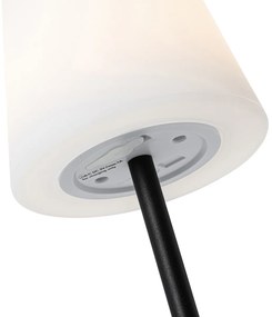 Set de 2 lămpi de masă negre reîncărcabile 40 cm IP54 - Jude