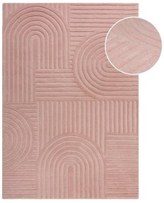 Covor din lână Flair Rugs Zen Garden 160 x 230 cm, roz