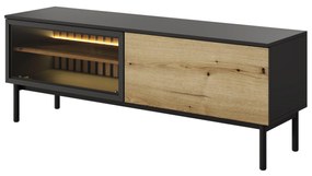 Masă TV Lenge 150 (negru + stejar coast evoke). 1097468