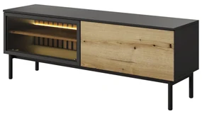 Masă TV Lenge 150 (negru + stejar coast evoke). 1097468